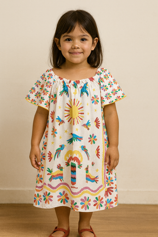 VESTIDO LENCO ANIMALES FABULA BRANCO