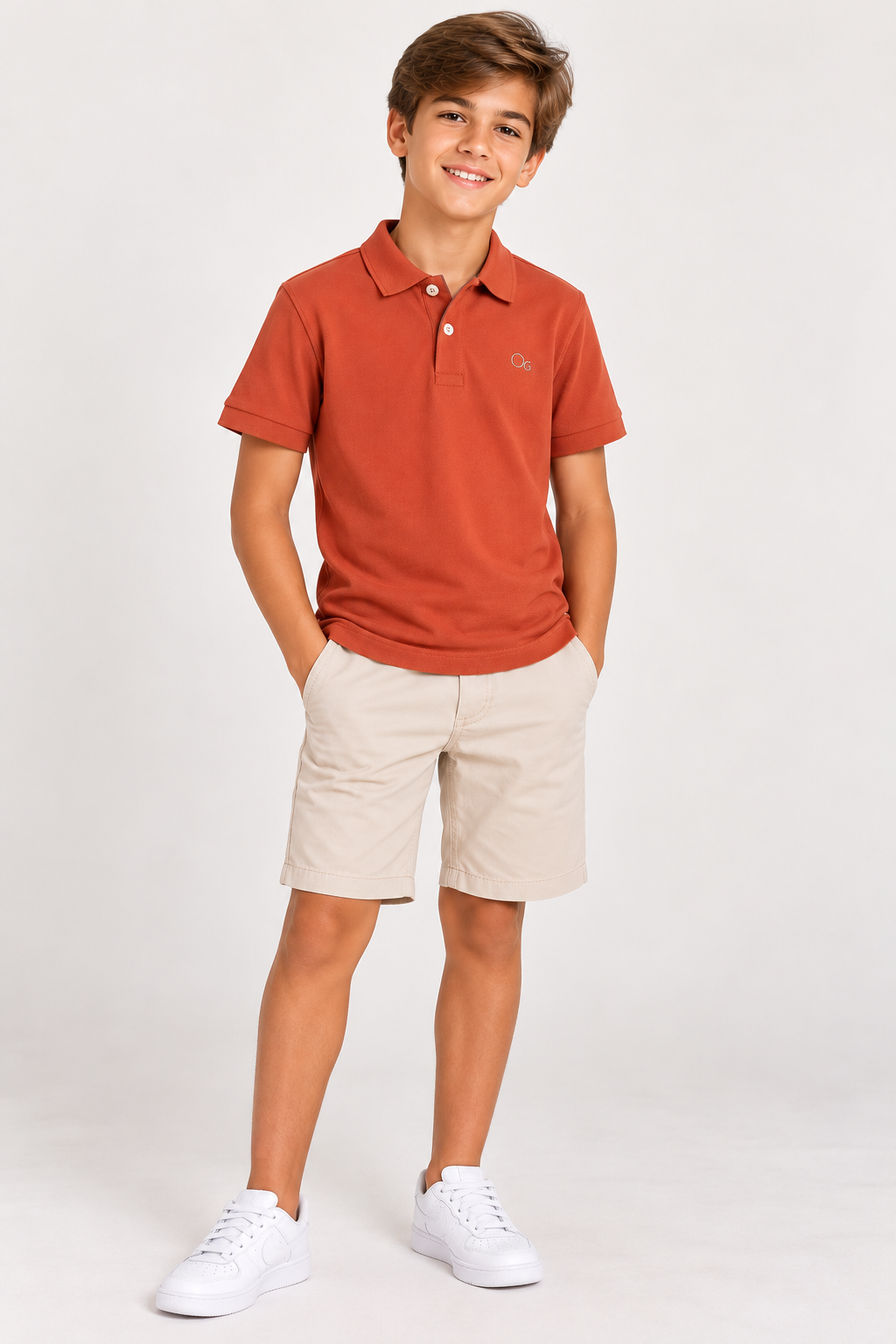 POLO OGOCHI INF MC SLIM ESSENCIAL TERRA 1536