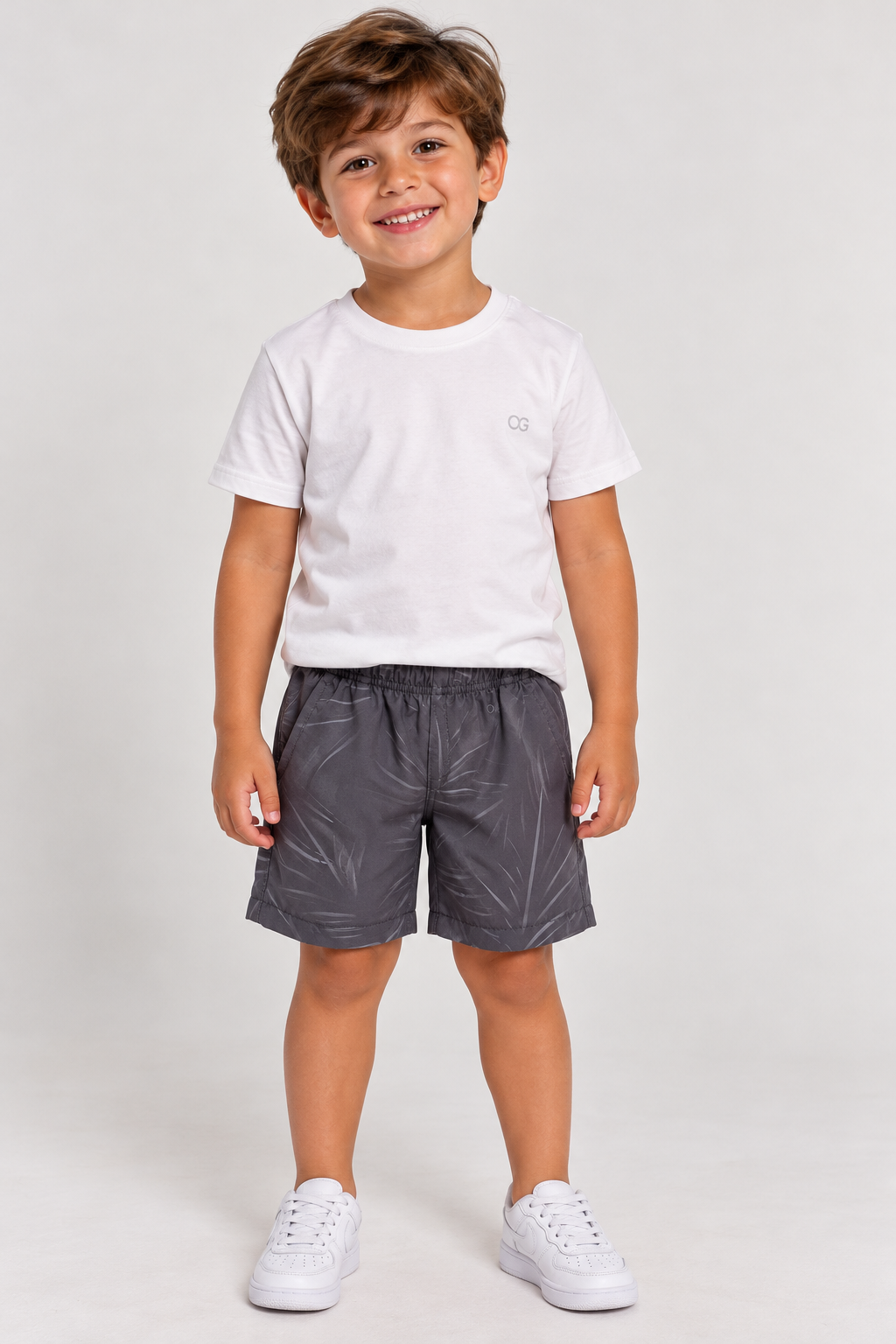 BERMUDA OGOCHI INF BOXER EST ESSENCIAL PRETO 9831