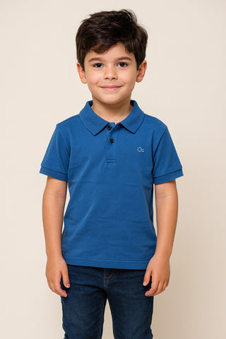 POLO OGOCHI INF MC SLIM ESSENCIAL AZUL MEDIO 4042