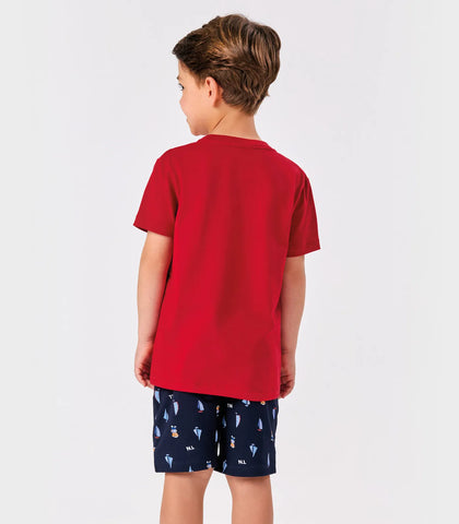 CONJ MAS CAM EST SAILOR BEAR E BER MLT VERMELHO