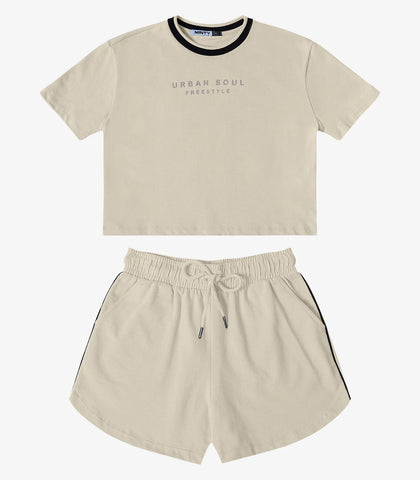 CONJ FEM JUV BL FREESTYLE E SHORT MLT GELO