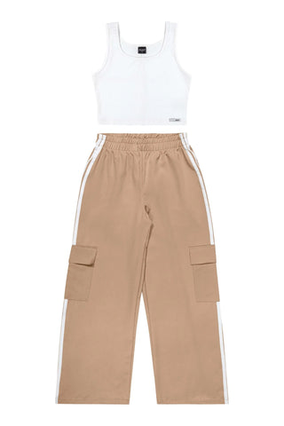 CONJ FEM JUV REG CANEL CALCA MICROFIBRA BRANCO