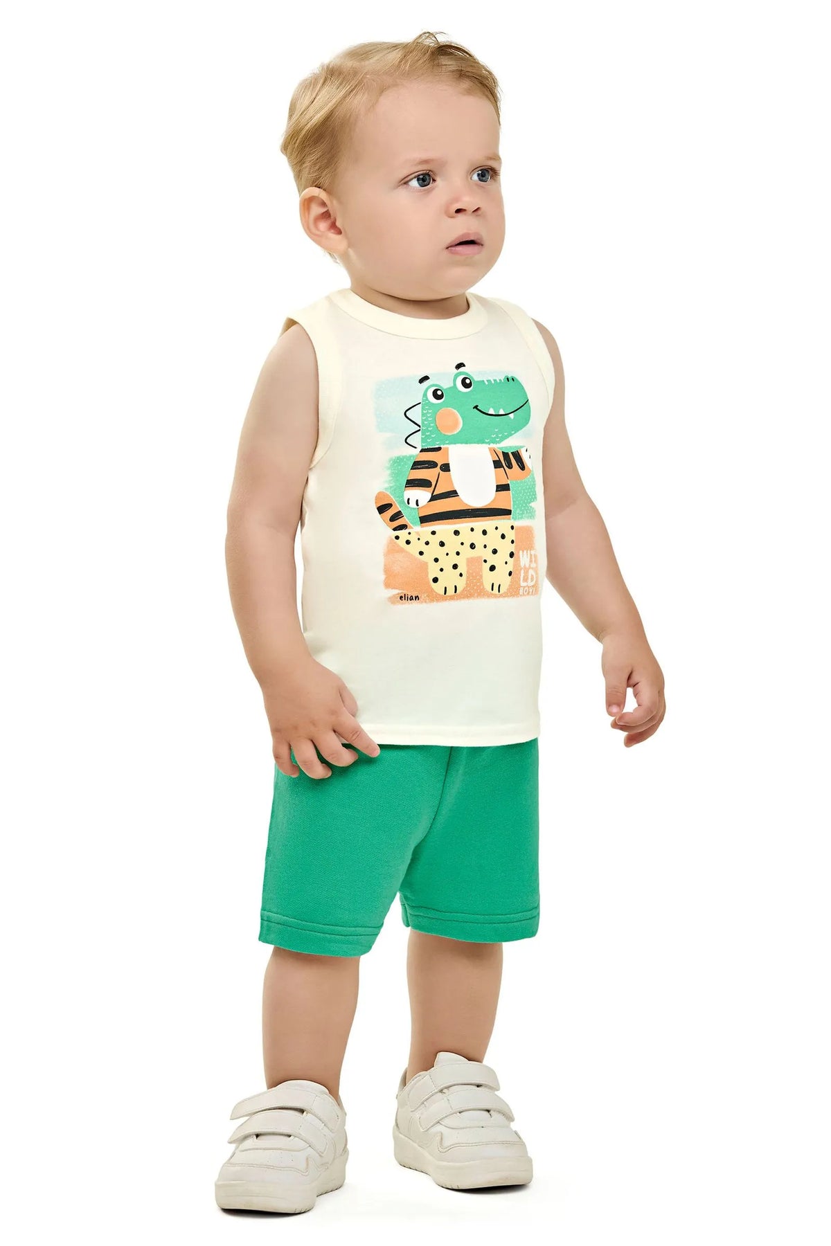 CONJ MAS REG DINO WILD BOY E BER MLT OFF WHITE