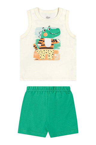 CONJ MAS REG DINO WILD BOY E BER MLT OFF WHITE