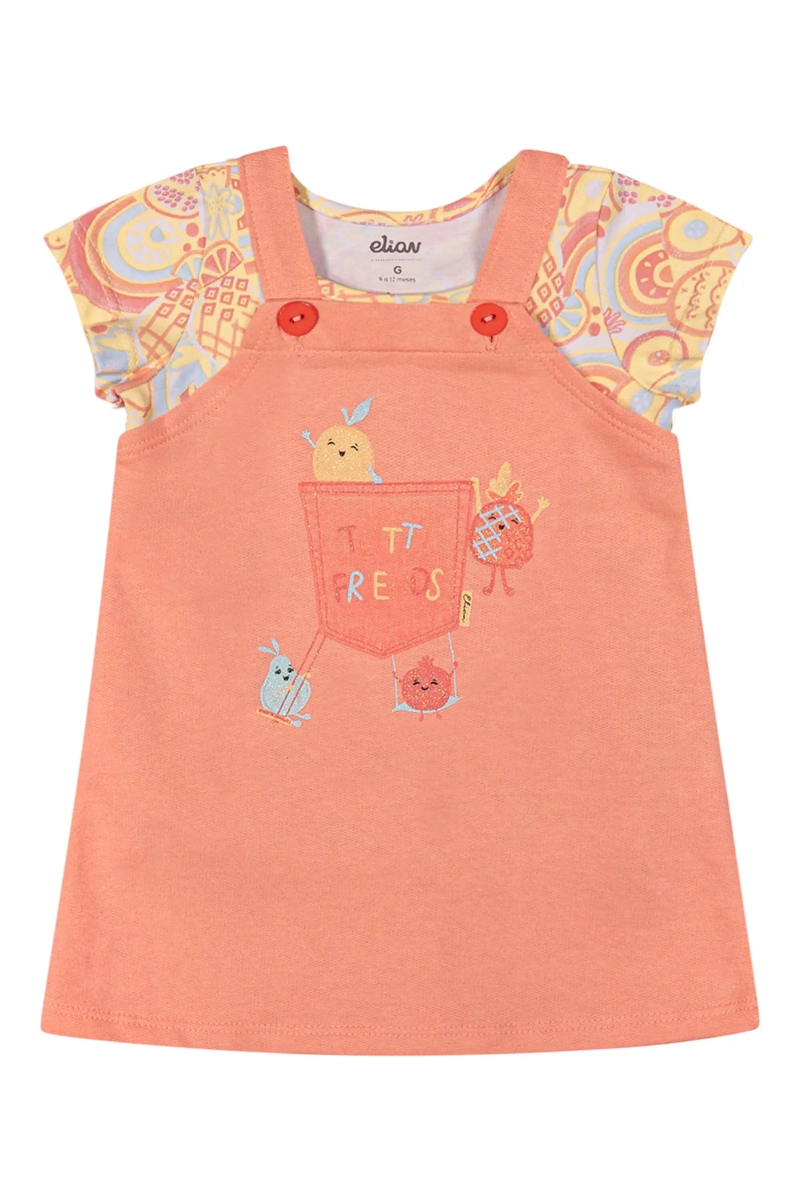 CONJ FEM BL EST VESTIDO MLT TUTTI FRENDS LARANJA