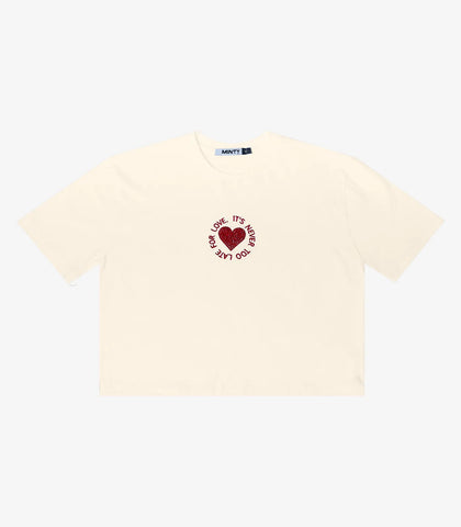 BLUSA FEM JUV CORACAO LANT ITS NEVER OFF WHITE