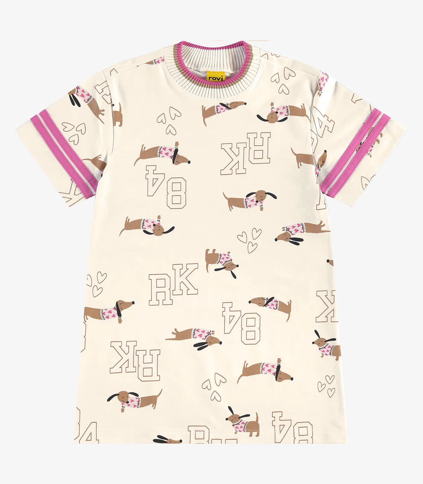 VESTIDO MC MOLETINHO EST CACHORROS OFF WHITE