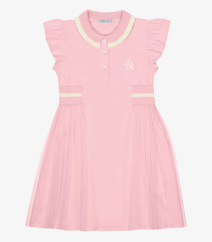 VESTIDO POLO COTTON LEVE DET TULE ROSA CLARO