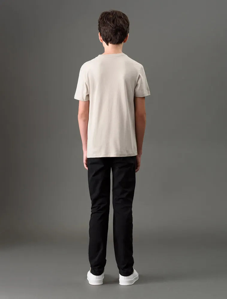 CAMISETA CKJ KIDS MAS LOGO CALVIN JEANS CAQUI CLARO