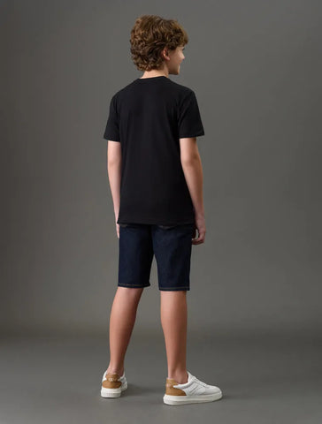 CAMISETA CKJ KIDS MAS MC LOGO REISSUE PRETO