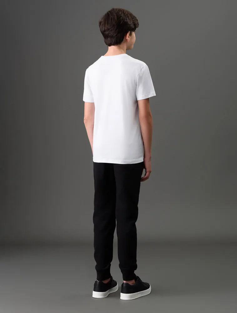 CAMISETA CKJ KIDS MAS MC LOGO REISSUE BRANCO