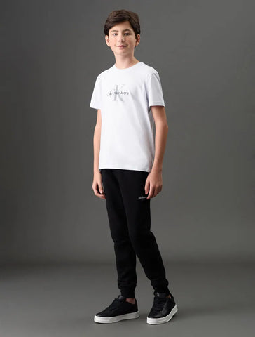 CAMISETA CKJ KIDS MAS MC LOGO REISSUE BRANCO