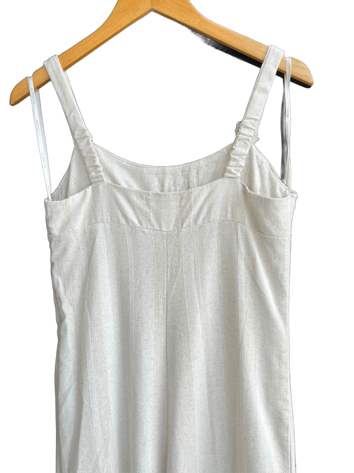 VESTIDO MIDI ALCA PLANO LINEN SHINE NATURAL