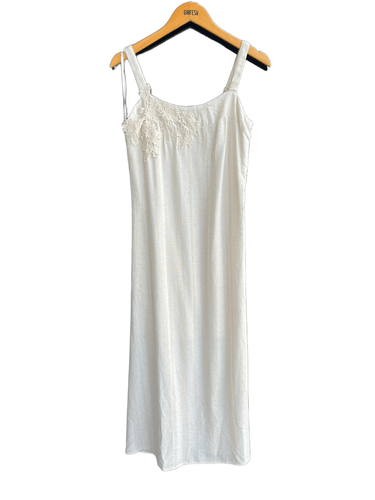 VESTIDO MIDI ALCA PLANO LINEN SHINE NATURAL