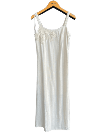 VESTIDO MIDI ALCA PLANO LINEN SHINE NATURAL