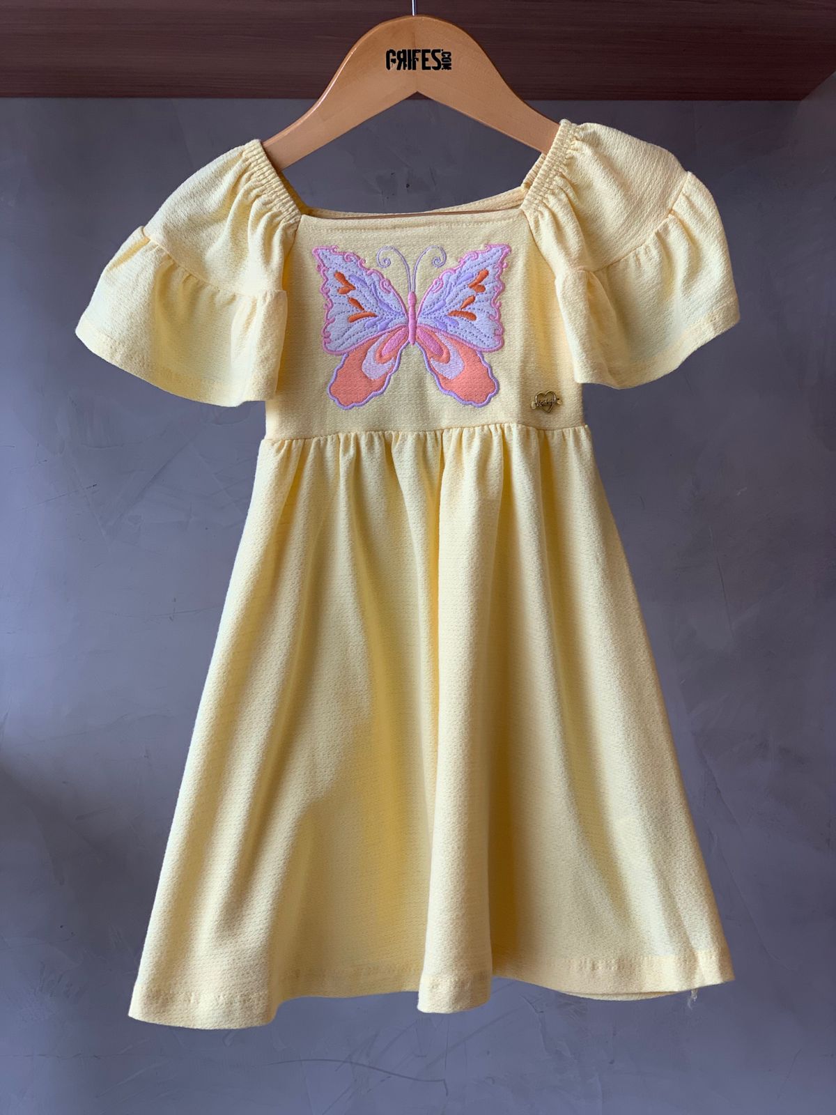 VESTIDO MC BAB BORD BORB MALHA FLORENCE AMARELO