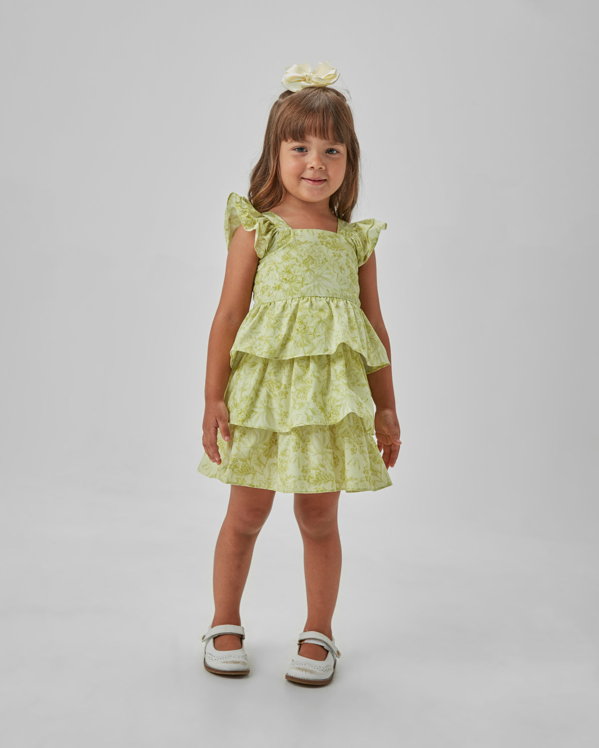 VESTIDO RODADO TRICOLINE BAB ESTAMPADO LIMA