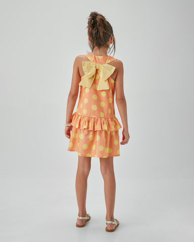 VESTIDO JUMPER BAB LACO TRIC EST POA PESSEGO