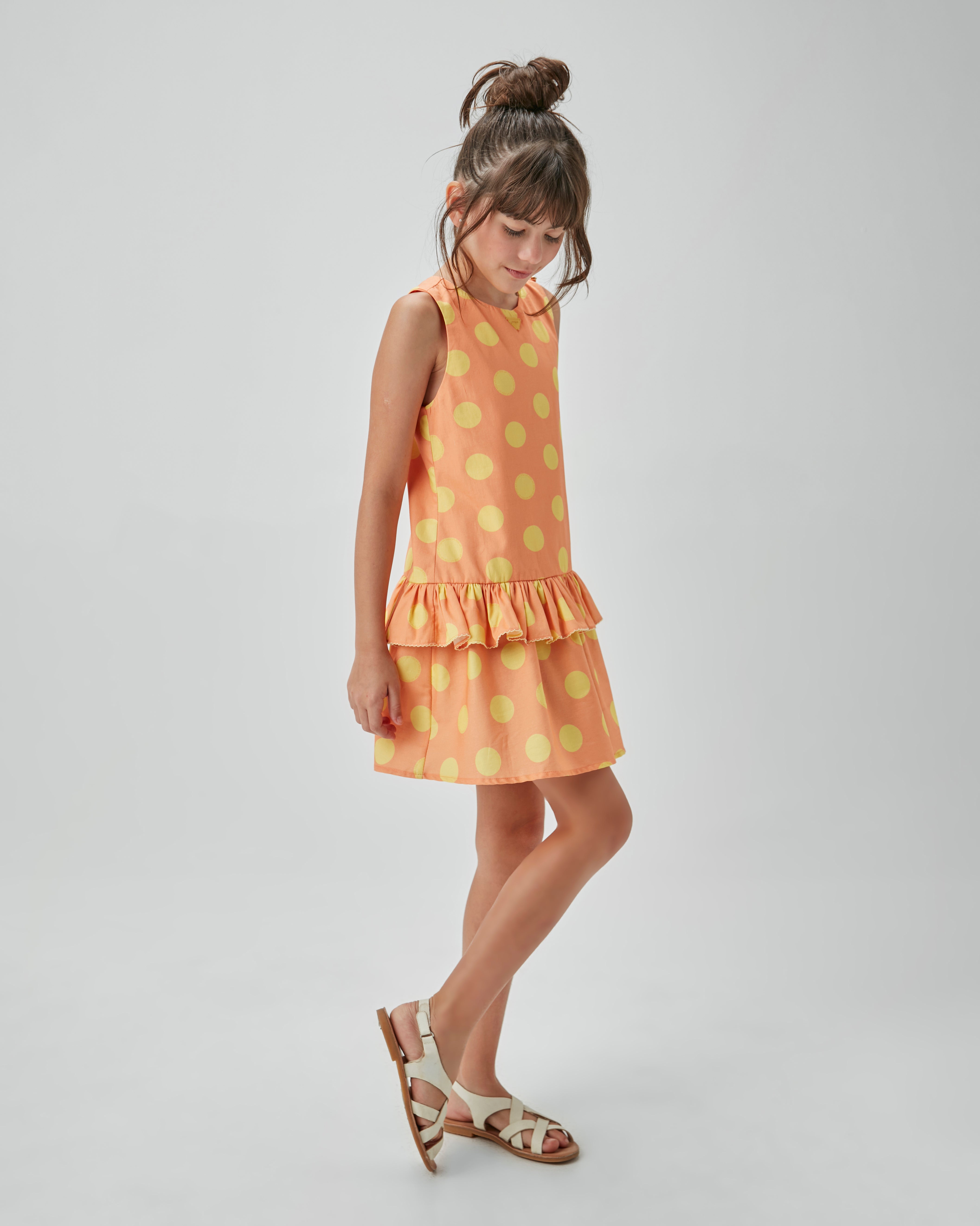 VESTIDO JUMPER BAB LACO TRIC EST POA PESSEGO