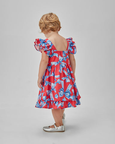 VESTIDO RODADO TRIC BAB EST LACOS VERMELHO