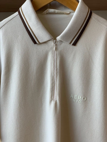 POLO MAS ZIPER DET LIST GOLA AEROPOSTALE AREIA