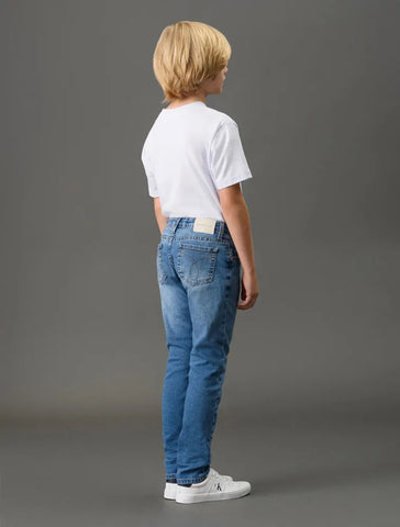 CALCA CKJ KIDS MAS JNS SKINNY 5 POCKETS AZUL CLARO