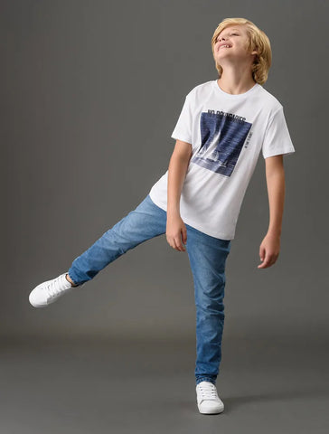 CALCA CKJ KIDS MAS JNS SKINNY 5 POCKETS AZUL CLARO