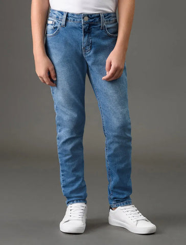 CALCA CKJ KIDS MAS JNS SKINNY 5 POCKETS AZUL CLARO