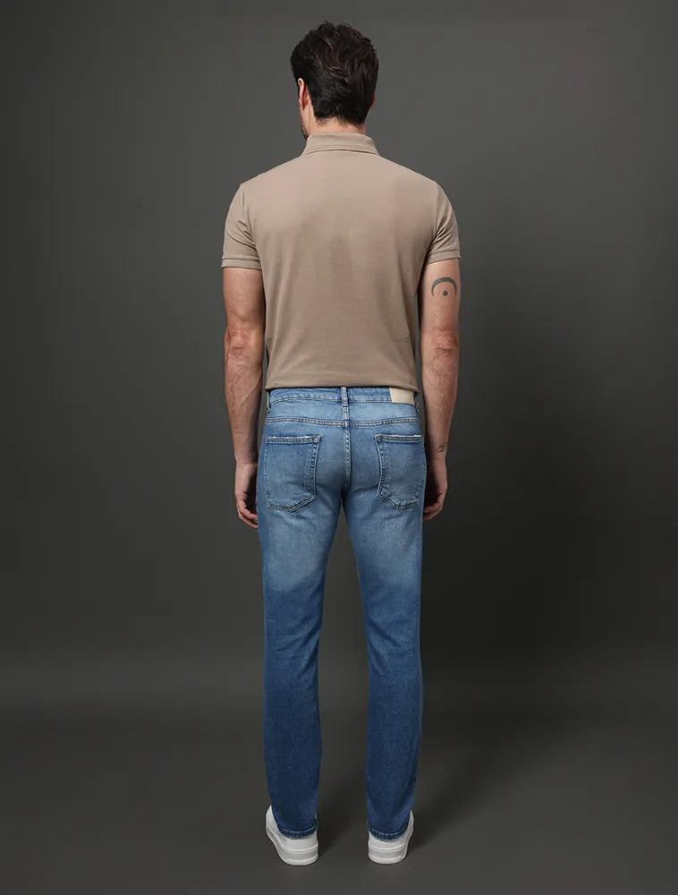 CALCA CKJ MAS JEANS SKINNY 5 POCKETS AZUL MEDIO