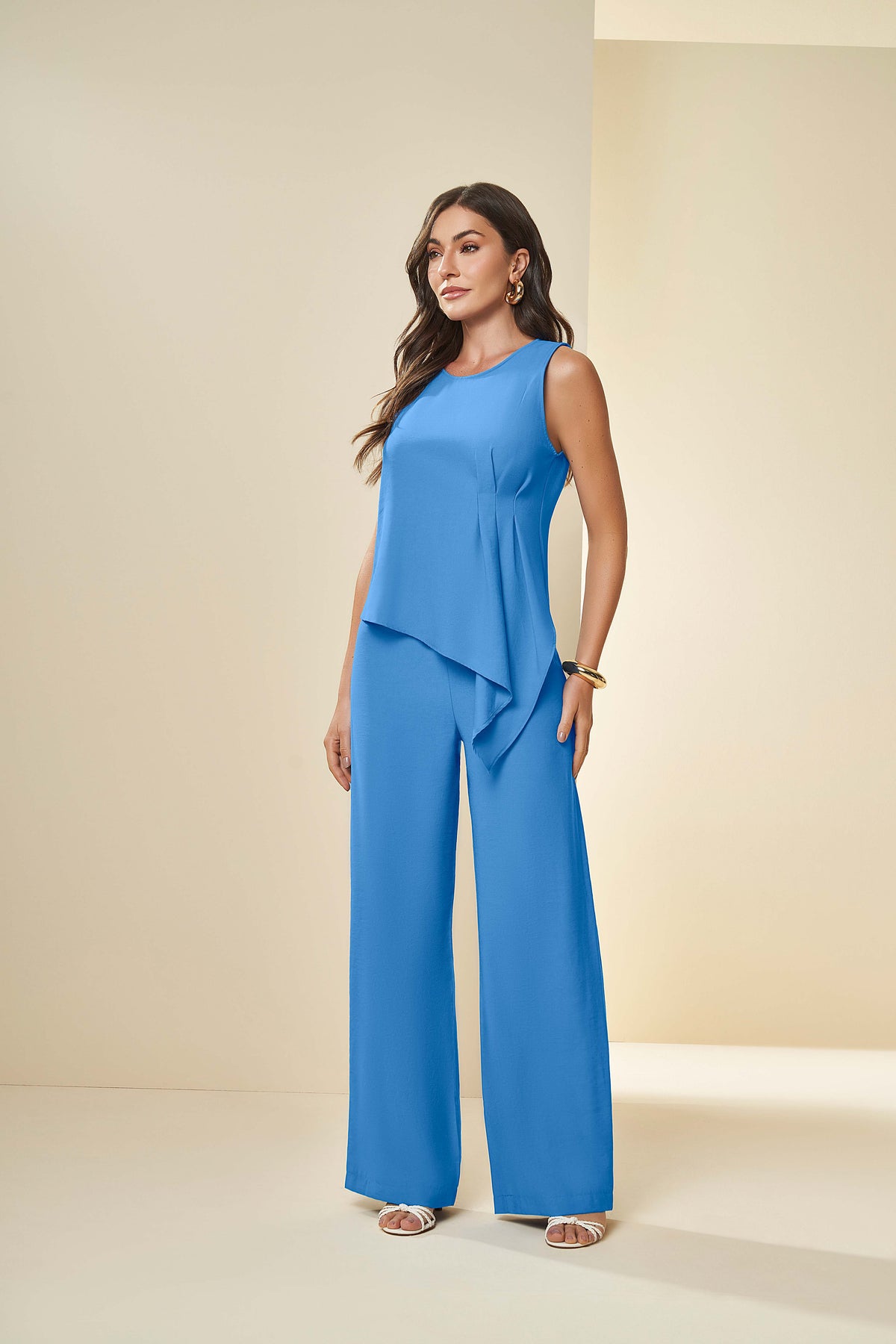 BLUSA SM PLANO ALFAIATARIA VERONA AZUL JEANS