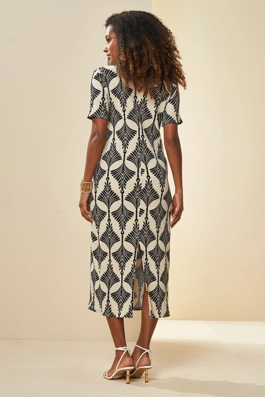 VESTIDO MIDI MC RIBANA EST BOHO CHIC PRETO BOHO CHIC