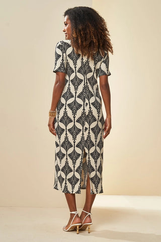 VESTIDO MIDI MC RIBANA EST BOHO CHIC PRETO BOHO CHIC