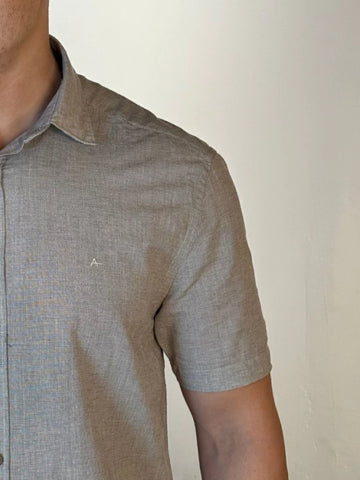 CAMISA MAS MC REG LOOP FLAME ALTINO TABACO