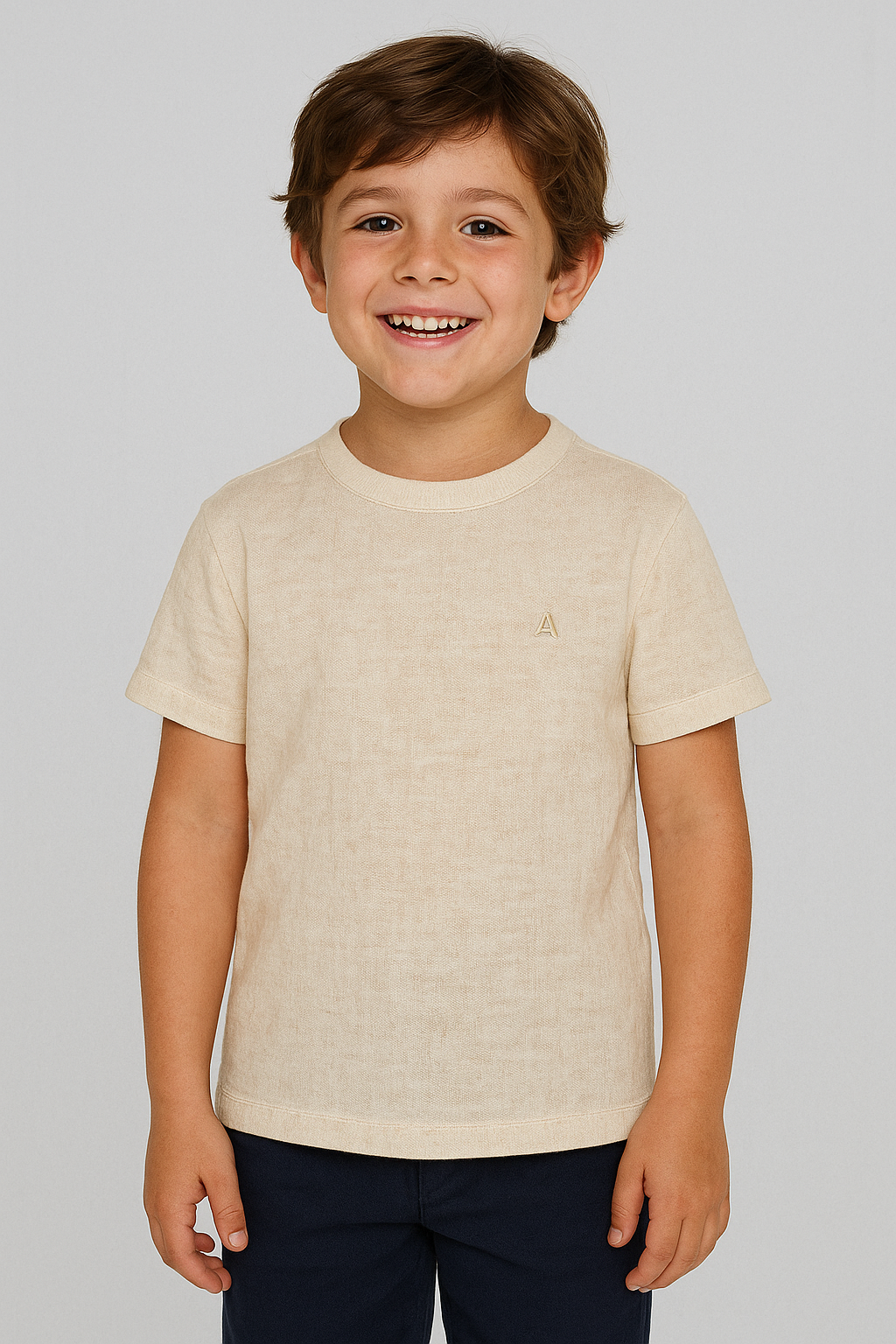 CAMISETA MAS MC ARAMIS INF BASICA LINHO