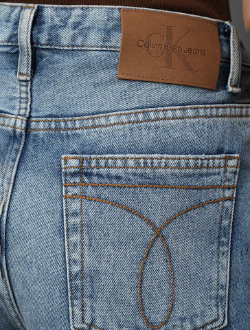 CALCA CKJ FEM JEANS WIDE LEG 5 POCKETS AZUL CLARO