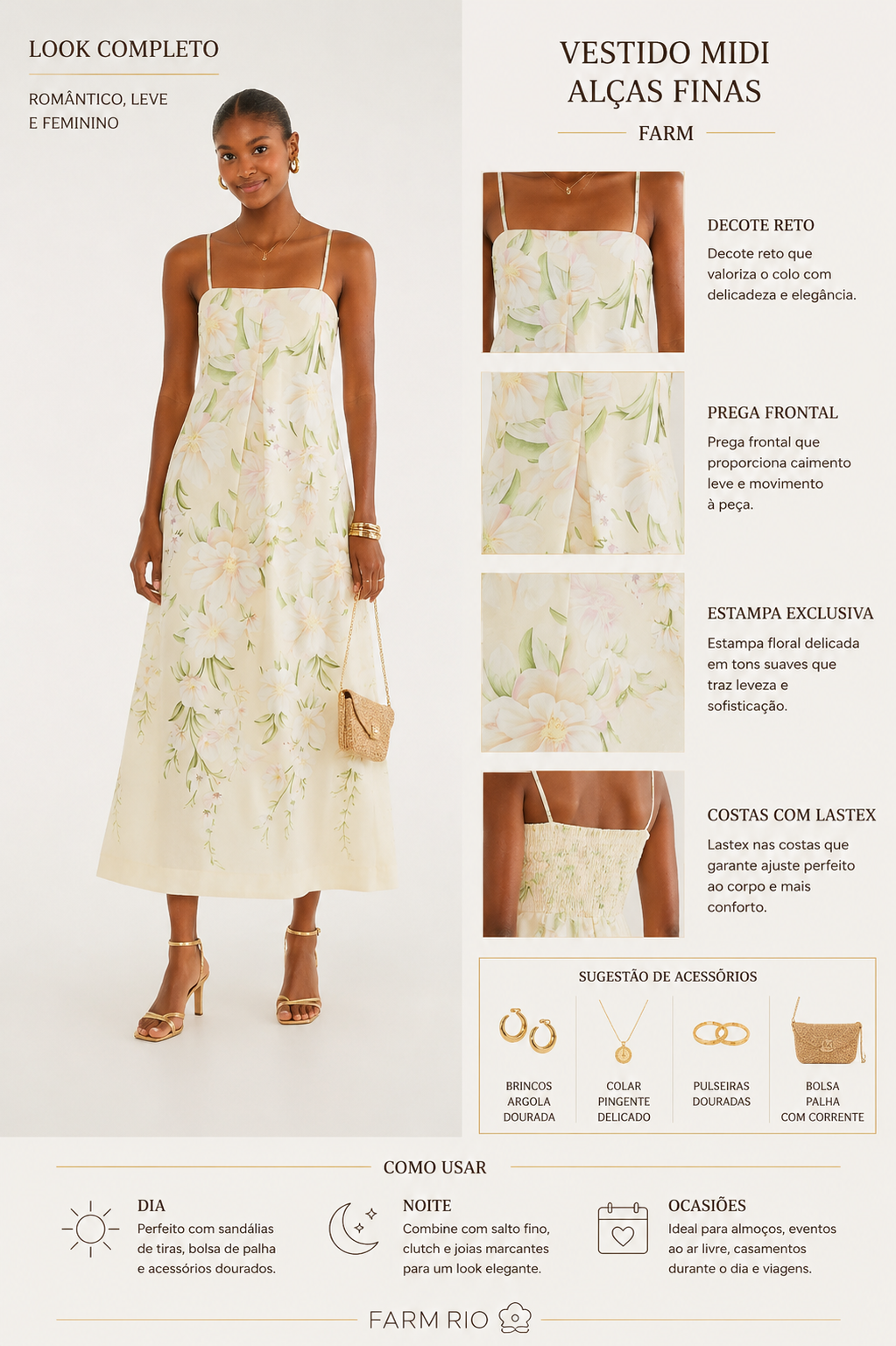 VESTIDO LONGO ALCINHA GABRIELLE BEGE