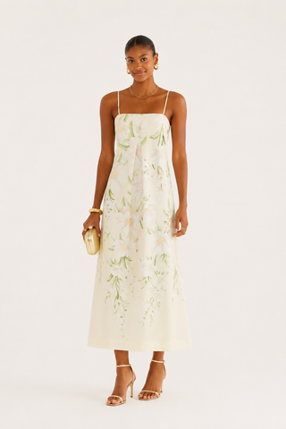 VESTIDO LONGO ALCINHA GABRIELLE BEGE