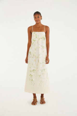 VESTIDO LONGO ALCINHA GABRIELLE BEGE