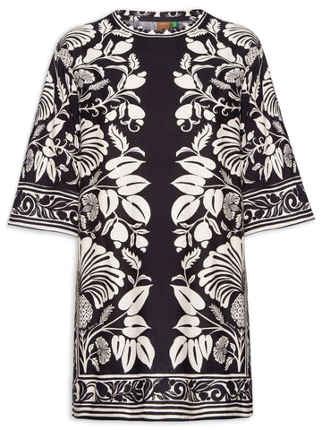 VESTIDO TSHIRT BIG SINTRA FARM PRETO