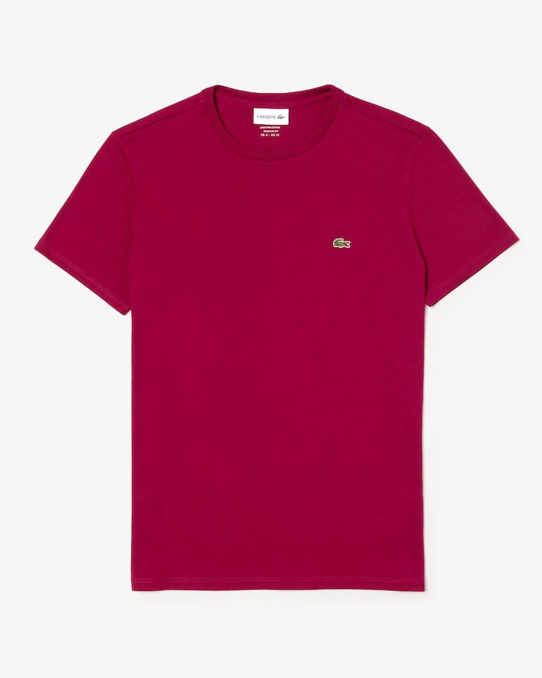 CAMISETA LACOSTE MC MASC BASICA BORDO 476
