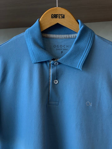 POLO MAS MC CASUAL SLIM PIQUET OGOCHI AZUL CLARO 0064