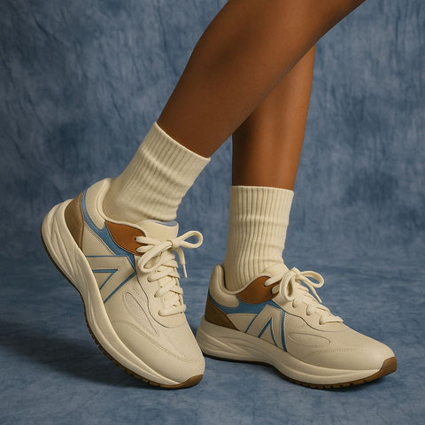 TENIS FEM AEROPOSTALE OFF WHITE/AZUL/BEG