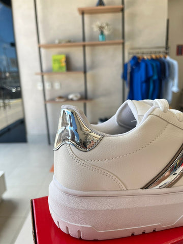 TENIS FEM AEROPOSTALE BRANCO/PRATA/CINZA