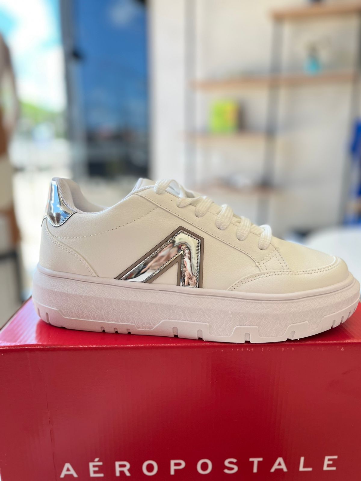 TENIS FEM AEROPOSTALE BRANCO/PRATA/CINZA