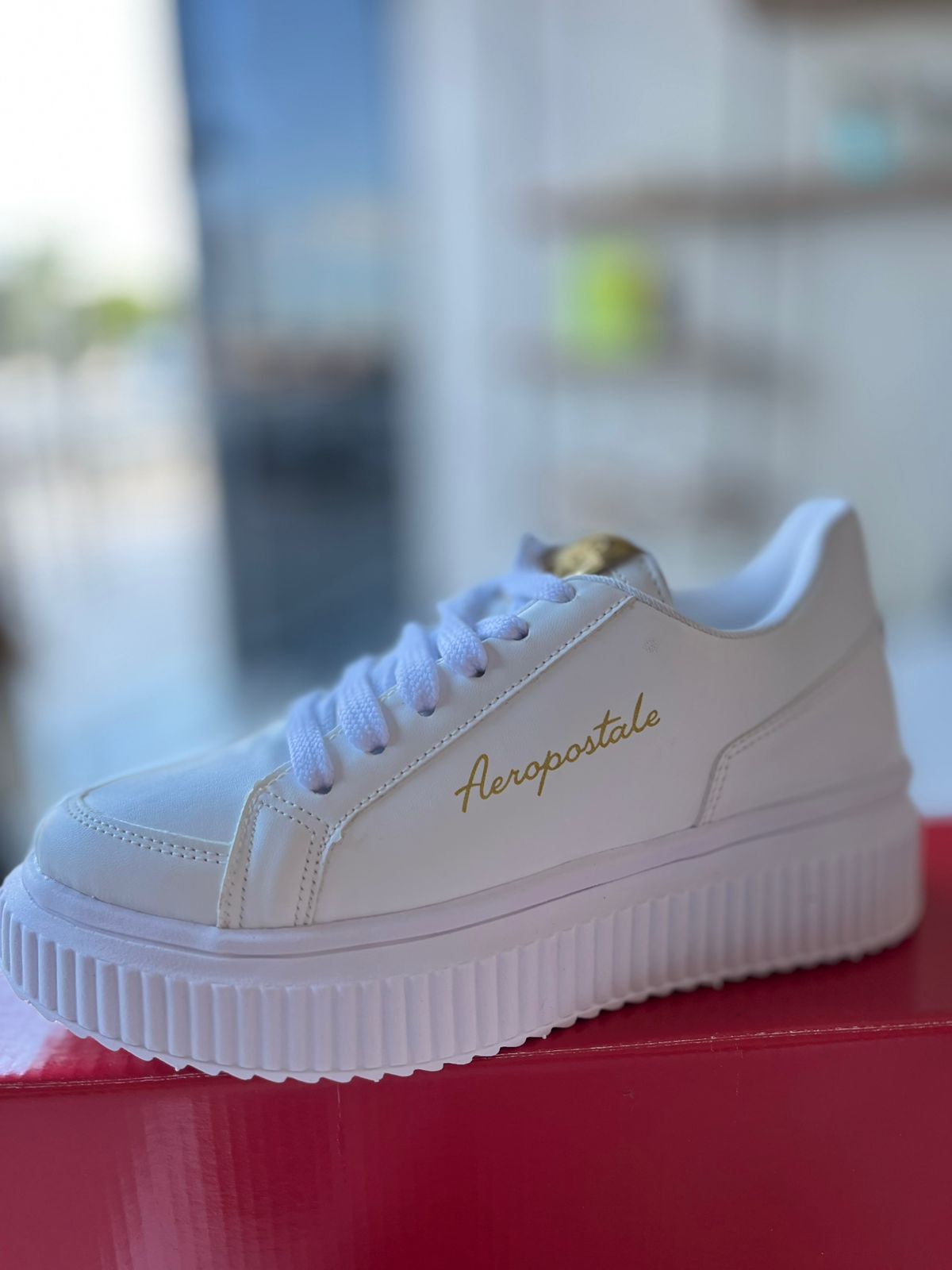 TENIS FEM AEROPOSTALE BRANCO/DOURADO/OFF WHITE
