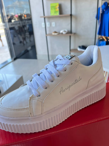 TENIS FEM AEROPOSTALE BRANCO/PRATA