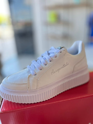 TENIS FEM AEROPOSTALE BRANCO/PRATA