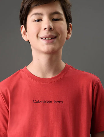 CAMISETA CKJ KIDS MC LOGO CENTRALIZADO VERMELHO