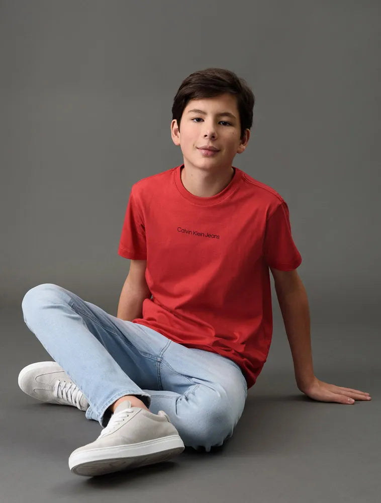 CAMISETA CKJ KIDS MC LOGO CENTRALIZADO VERMELHO